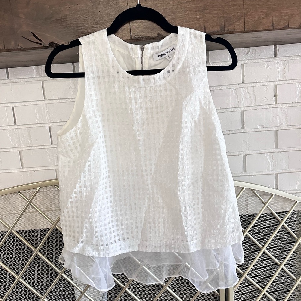 Elizabeth James simple white top